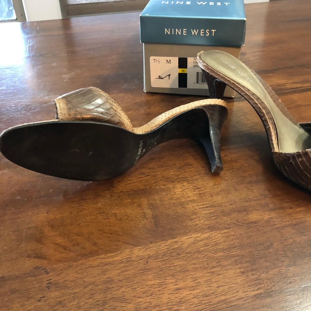 Dark Brown Snake 3 inch Heel - Picture 2 of 3